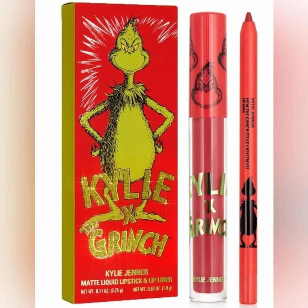 Kylie x Grinch NIB- Lip Kit-Matte Lipstick & Lip Liner - Picture 3 of 8